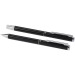 Ensemble-cadeau stylo bille et stylo roller Lucetto en aluminium recyclé, Parure avec stylo plume publicitaire