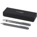 Ensemble-cadeau stylo bille et stylo roller Lucetto en aluminium recyclé, Parure avec stylo plume publicitaire