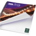 Carnet de notes à spirales A5 Desk-Mate® avec couverture arrière imprimée, carnet à spirales publicitaire