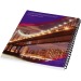 Carnet de notes à spirales A4 Desk-Mate® avec couverture arrière imprimée cadeau d’entreprise
