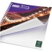 Carnet de notes à spirales A4 Desk-Mate® avec couverture arrière imprimée, carnet à spirales publicitaire