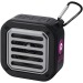 Haut-parleur solaire Bluetooth® Solo de 3 W IPX5 en plastique recyclé certifié RCS avec mousqueton, objet solaire pubblicitario