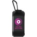 Haut-parleur solaire Bluetooth® Solo de 3 W IPX5 en plastique recyclé certifié RCS avec mousqueton regalo d'azienda