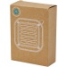Haut-parleur solaire Bluetooth® Solo de 3 W IPX5 en plastique recyclé certifié RCS avec mousqueton, objet solaire pubblicitario