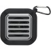 Haut-parleur solaire Bluetooth® Solo de 3 W IPX5 en plastique recyclé certifié RCS avec mousqueton regalo d'azienda
