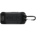 Haut-parleur solaire Bluetooth® Solo de 3 W IPX5 en plastique recyclé certifié RCS avec mousqueton, objet solaire pubblicitario