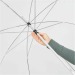 Parapluie transparent avec poignée alu courbée cadeau d’entreprise