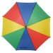 Parapluie automatique bicolore à poignée arrondie, parapluie standard publicitaire