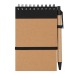 Carnet à spirale recyclé avec stylo, gadget écologique recyclé ou bio publicitaire