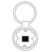 Porte-clés "Spinning Clover Leaf", porte-clés en métal sur stock publicitaire