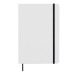 Carnet A5 blanc avec élastique de couleur à couverture rigide, Carnet à couverture rigide publicitaire