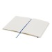 Carnet A5 blanc avec élastique de couleur à couverture rigide, Carnet à couverture rigide publicitaire