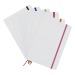 Carnet A5 blanc avec élastique de couleur à couverture rigide, Carnet à couverture rigide publicitaire