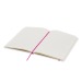 Carnet A5 blanc avec élastique de couleur à couverture rigide, Carnet à couverture rigide publicitaire