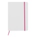 Carnet A5 blanc avec élastique de couleur à couverture rigide cadeau d’entreprise