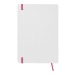Carnet A5 blanc avec élastique de couleur à couverture rigide, Carnet à couverture rigide publicitaire