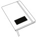 Carnet A5 blanc avec élastique de couleur à couverture rigide, Carnet à couverture rigide publicitaire