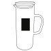 Carafe en verre BAMBOO PITCHER, carafe pubblicitario