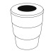 Tasse avec grip et couvercle, Tasse pubblicitario