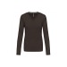 Tee-shirt femme manches longues encolure V Kariban cadeau d’entreprise