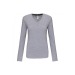 Tee-shirt femme manches longues encolure V Kariban cadeau d’entreprise