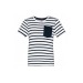 Miniaturansicht des Produkts Gestreiftes Marine-T-Shirt mit Tasche Kurzarm Kinder 2