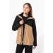 Parka 3-en-1 imperméable à capuche bicolore unisexe cadeau d’entreprise