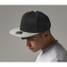 Casquette style rappeur visière contrastée, Casquette à visière plate publicitaire