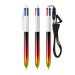 BIC® 4 Colours® Flags Collection lanyard, stylo 4 couleurs publicitaire