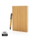 Set de cuaderno A5 y bolígrafo de bambú regalo de empresa