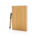 Set carnet de notes A5 et stylo en bambou, carnet avec stylo publicitaire
