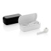 Ein Paar kabellose Ohrhörer mit Ohrstöpseln, kabellose bluetooth-kopfhörer Werbung