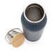 Gourde 70cl en acier inoxydable et couvercle bambou cadeau d’entreprise