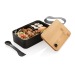 Lunchbox aus rPP RCS und Deckel aus Bambus, Lunchbox und Frühstücksbox Werbung