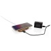 Kabelloses Ladegerät mit 10 W und USB-Anschlüssen aus FSC®-Bambus Geschäftsgeschenk