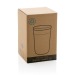 Mug 300ml en PP recyclé GRS avec couvercle en bambou FSC® cadeau d’entreprise
