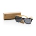 Lunettes de soleil en bambou FSC® et plastique recyclé RCS, objet écologique publicitaire