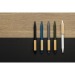 Bolígrafo GRS de ABS reciclado con clip de bambú, Bolígrafo reciclado publicidad