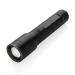 Torche robuste rechargeable par USB en aluminium recyclé RCS, Lampe torche publicitaire