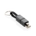 Câble de charge rapide 4 en 1 60W en aluminium recyclé, câble de chargement publicitaire