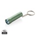 Porte-clés torche en aluminium recyclé RCS Flash, porte-clés lampe publicitaire
