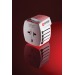 SKROSS Adaptateur de voyage universel MUV 2-Pôles avec USB, prise électrique universelle et adaptateur universel de voyage publicitaire