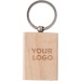 Porte-clés rectangle en bois cadeau d’entreprise