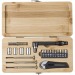 Caja de herramientas de bambú Elmar de 27 piezas regalo de empresa
