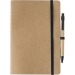 Carnet A5 en carton recyclé Theodore, carnet avec stylo publicitaire