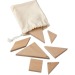 Puzzle tangram en bois naturel Ulrike regalo d'azienda
