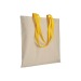 Shopper en coton naturel 220g/m², anses longues colorées cadeau d’entreprise