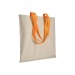 Shopper en coton naturel 220g/m², anses longues colorées cadeau d’entreprise