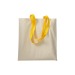 Shopper en coton naturel 220g/m², anses longues colorées, sac coton publicitaire
