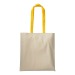 Shopper en coton naturel 220g/m², anses longues colorées cadeau d’entreprise